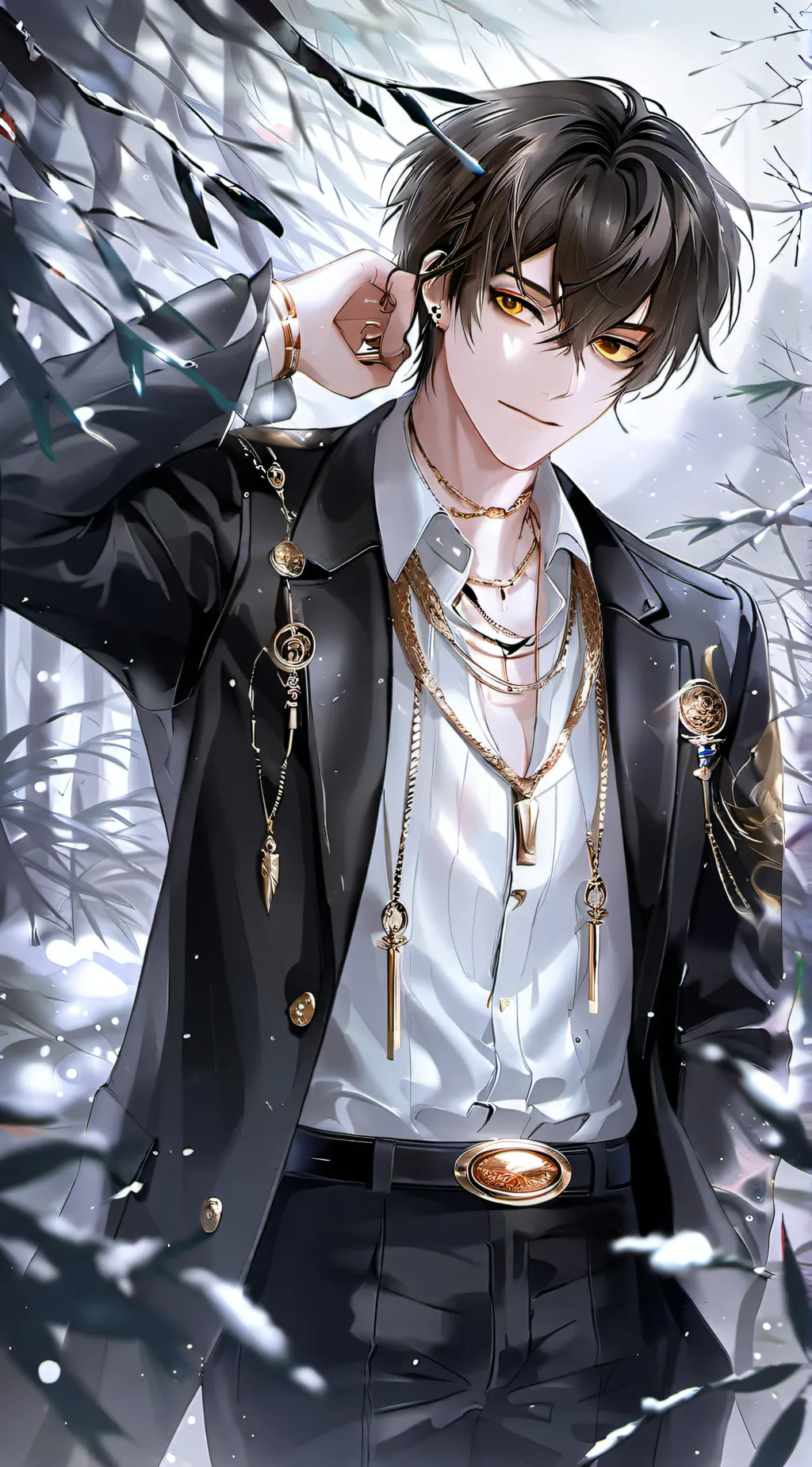 ai character: Charcoal background