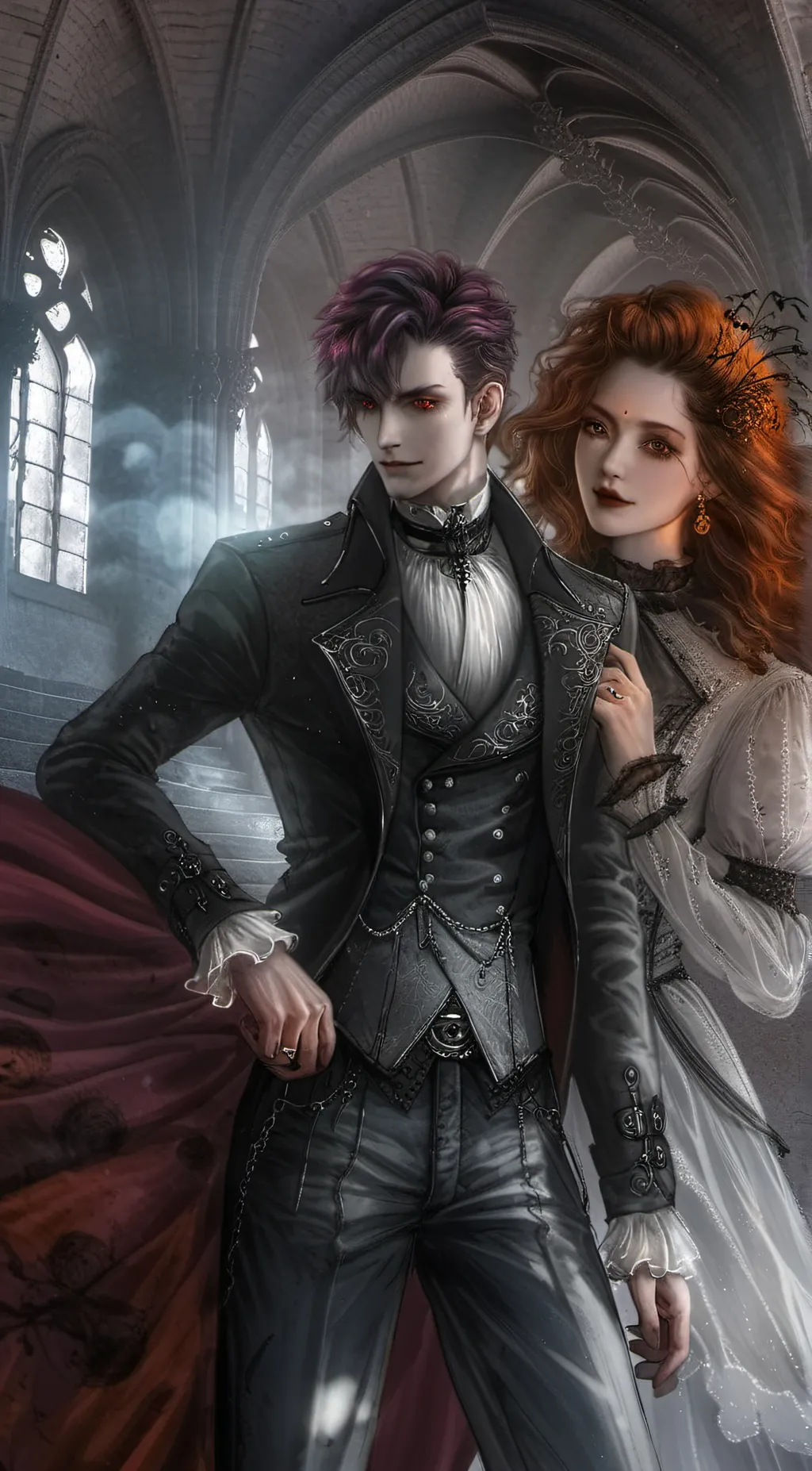 ai character: Theo and Val background