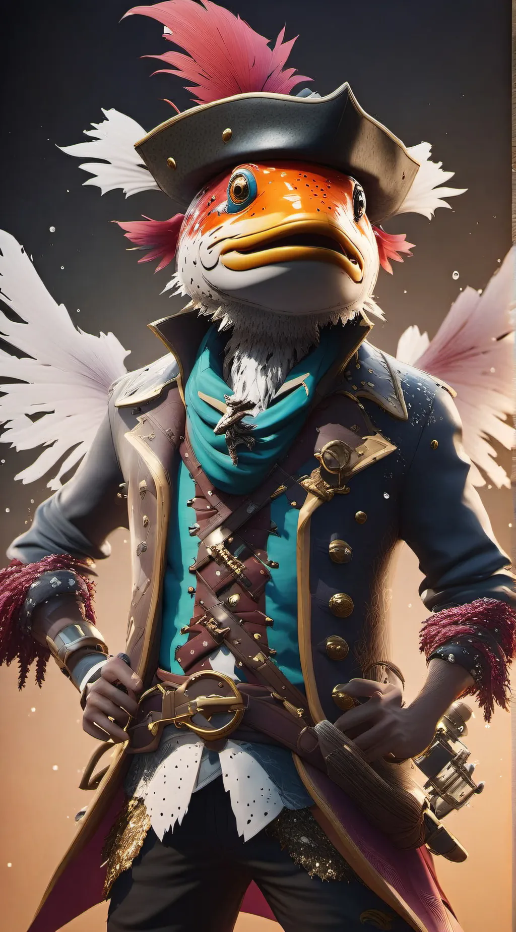 ai character: Fishstick background