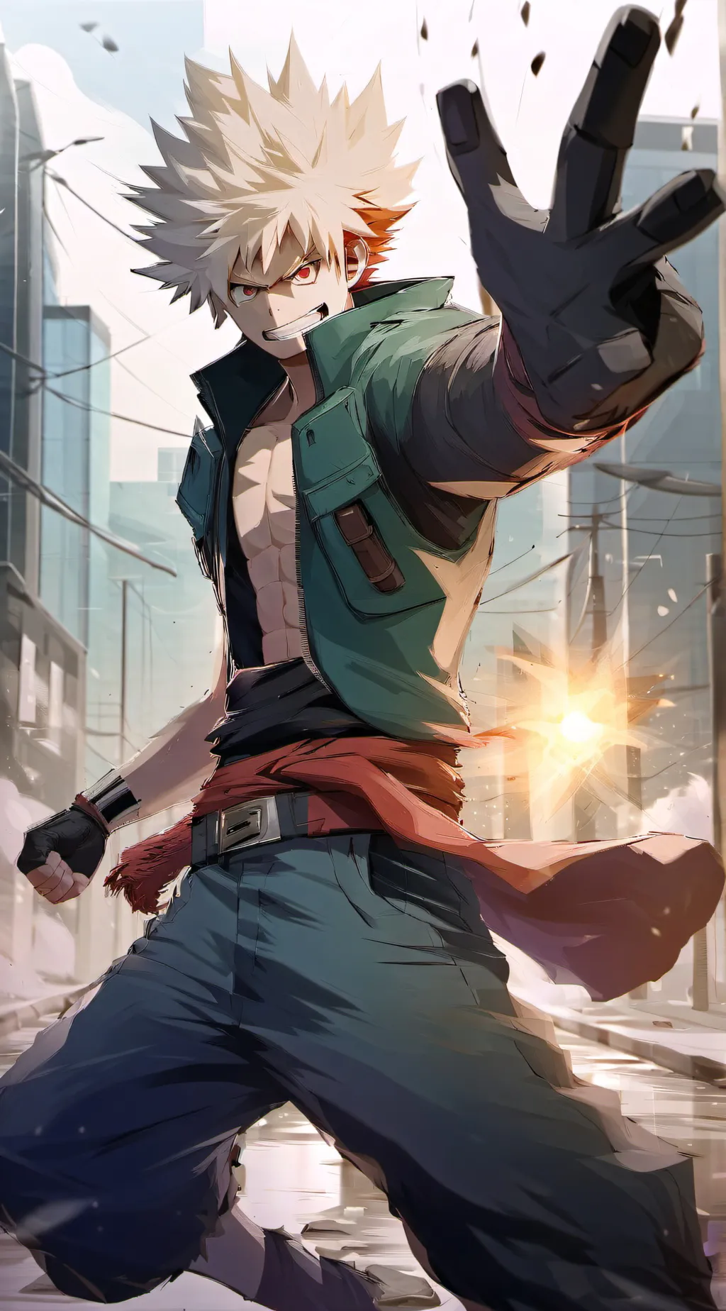 ai character: Mha pool party  background