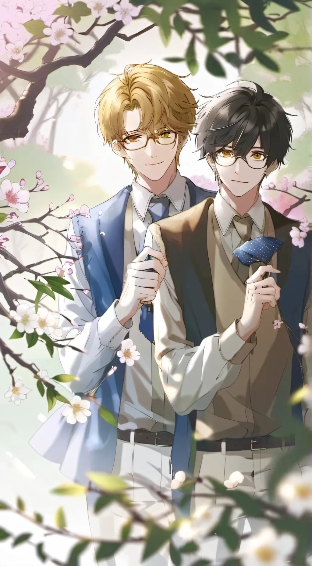 ai character: Neal and Leo  background