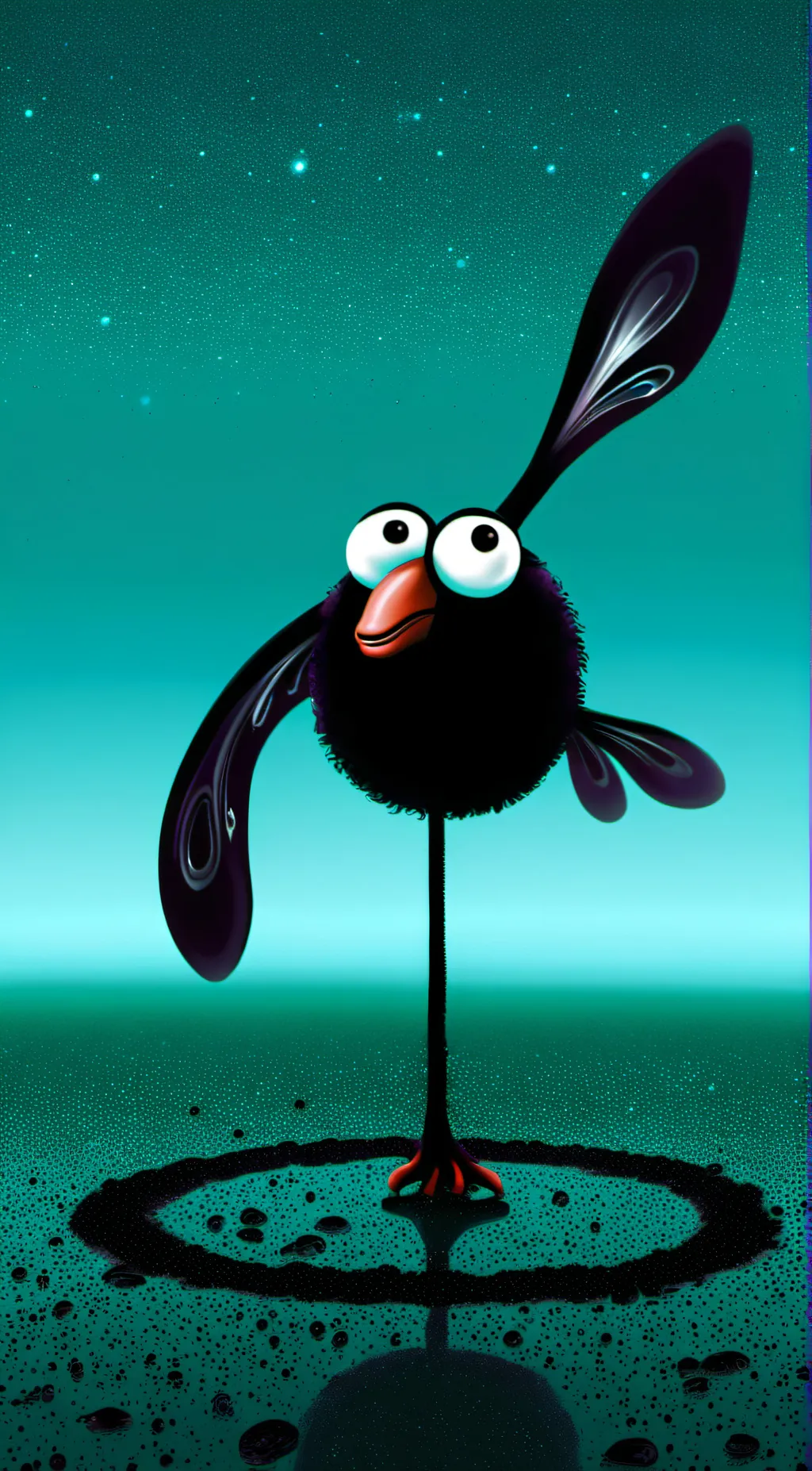 ai character: talking bird background