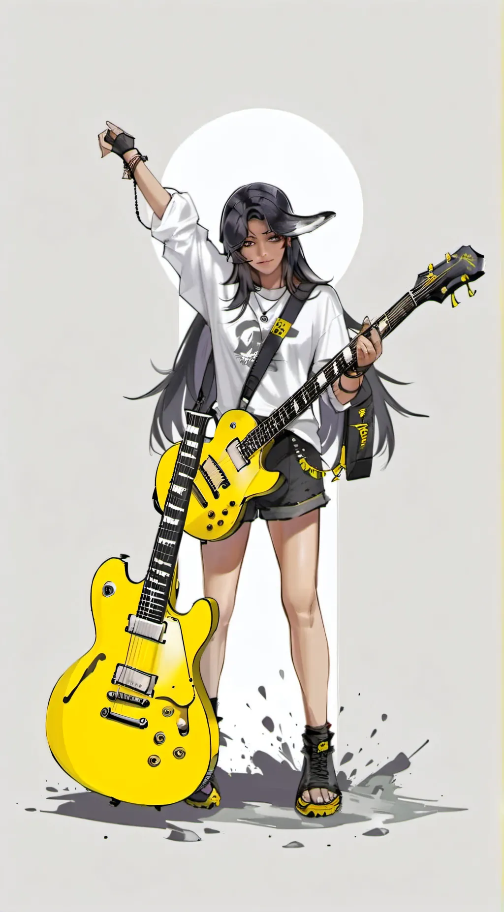 ai character: Red Rock Pop background