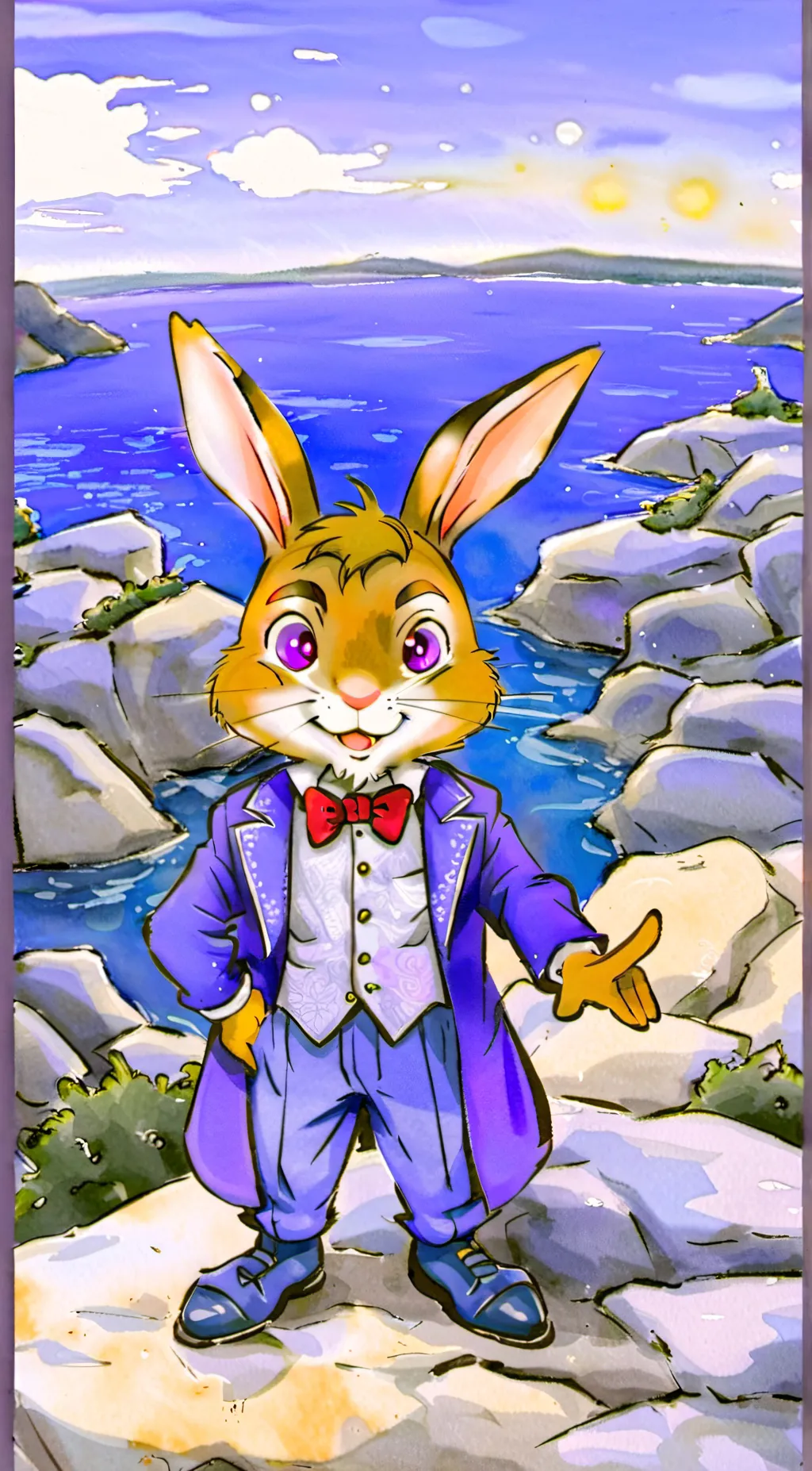 ai character: GlitchTrap background