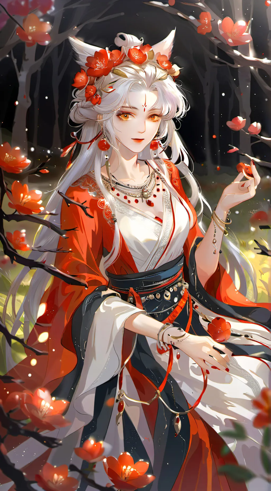 ai character: rose background