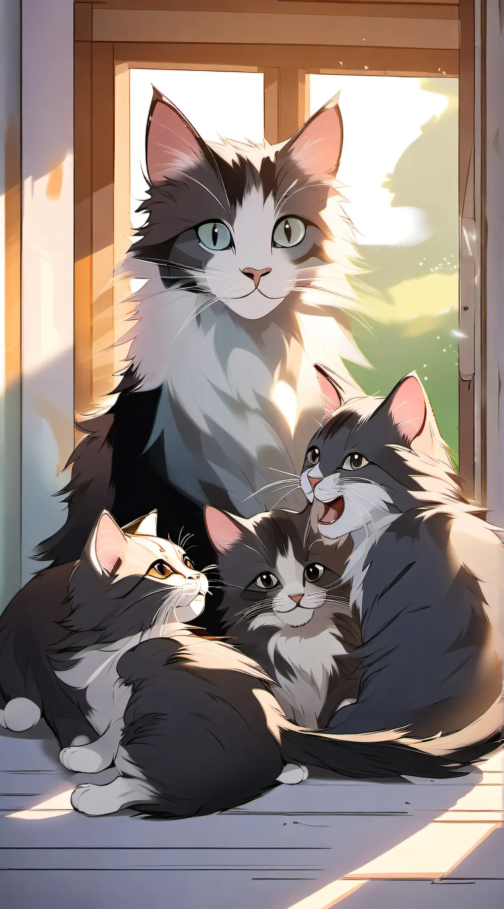 ai character: kittens background