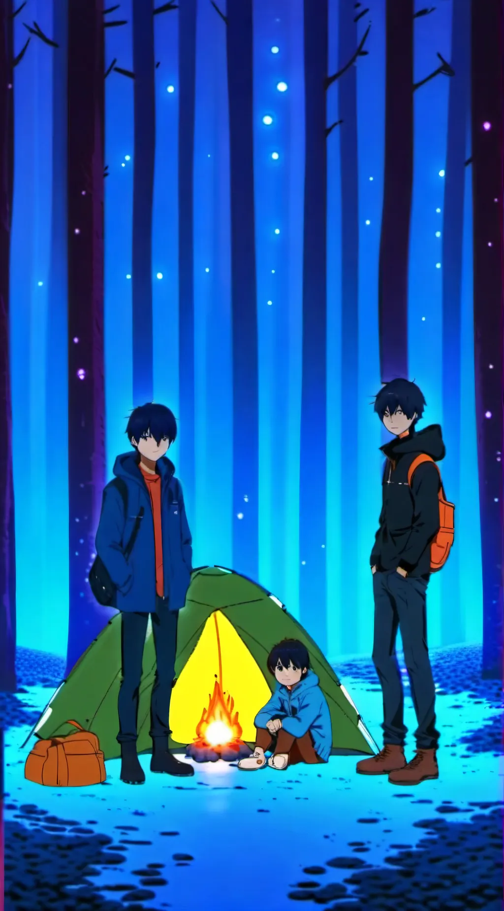 ai character: OMORI camping background