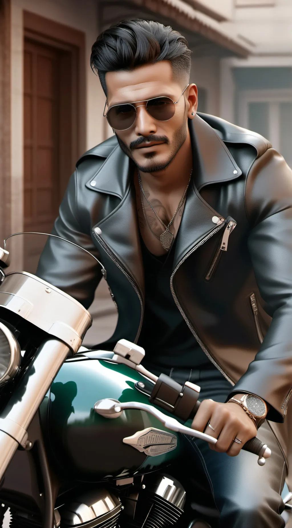 ai character: Man background