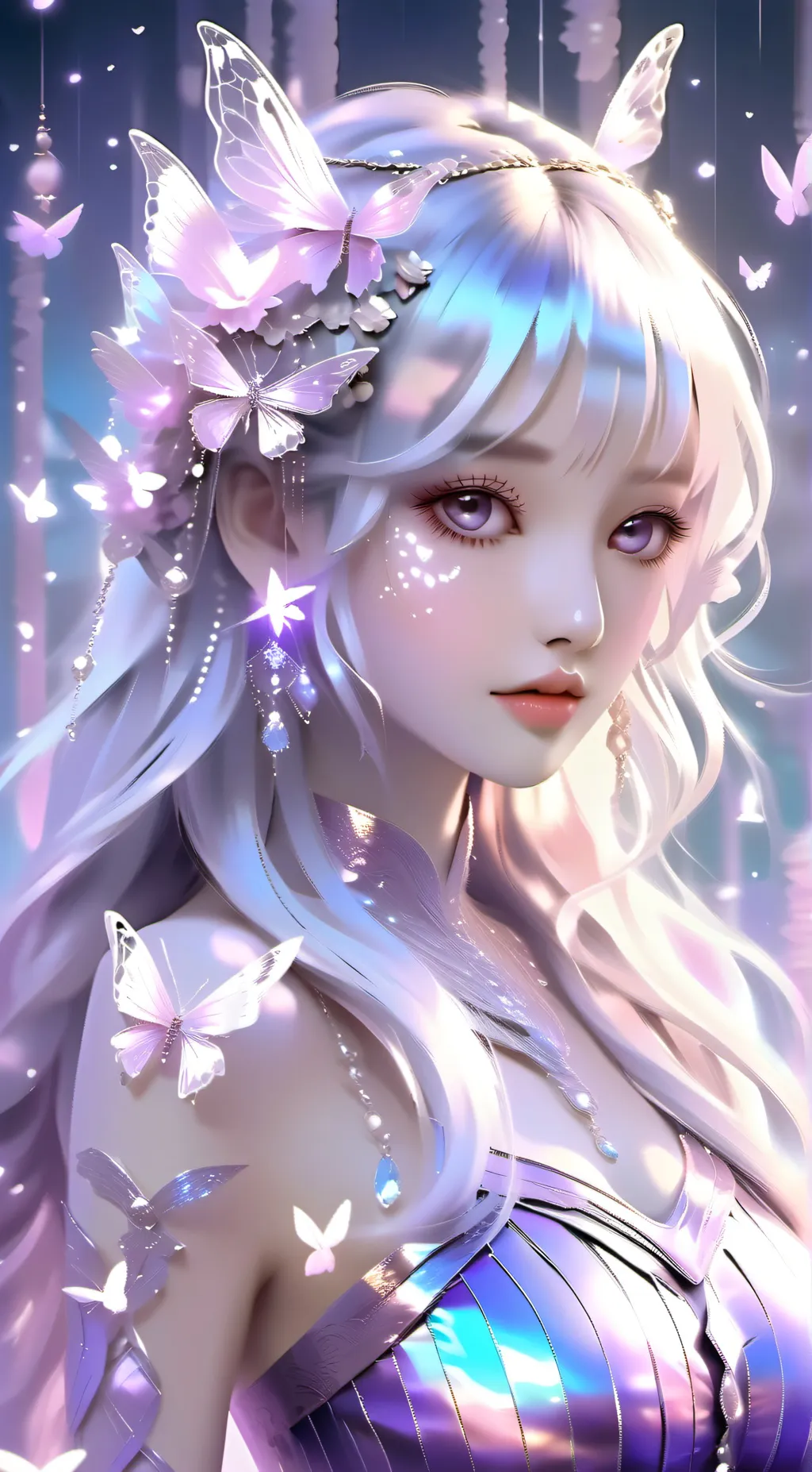 ai character: butterfly background