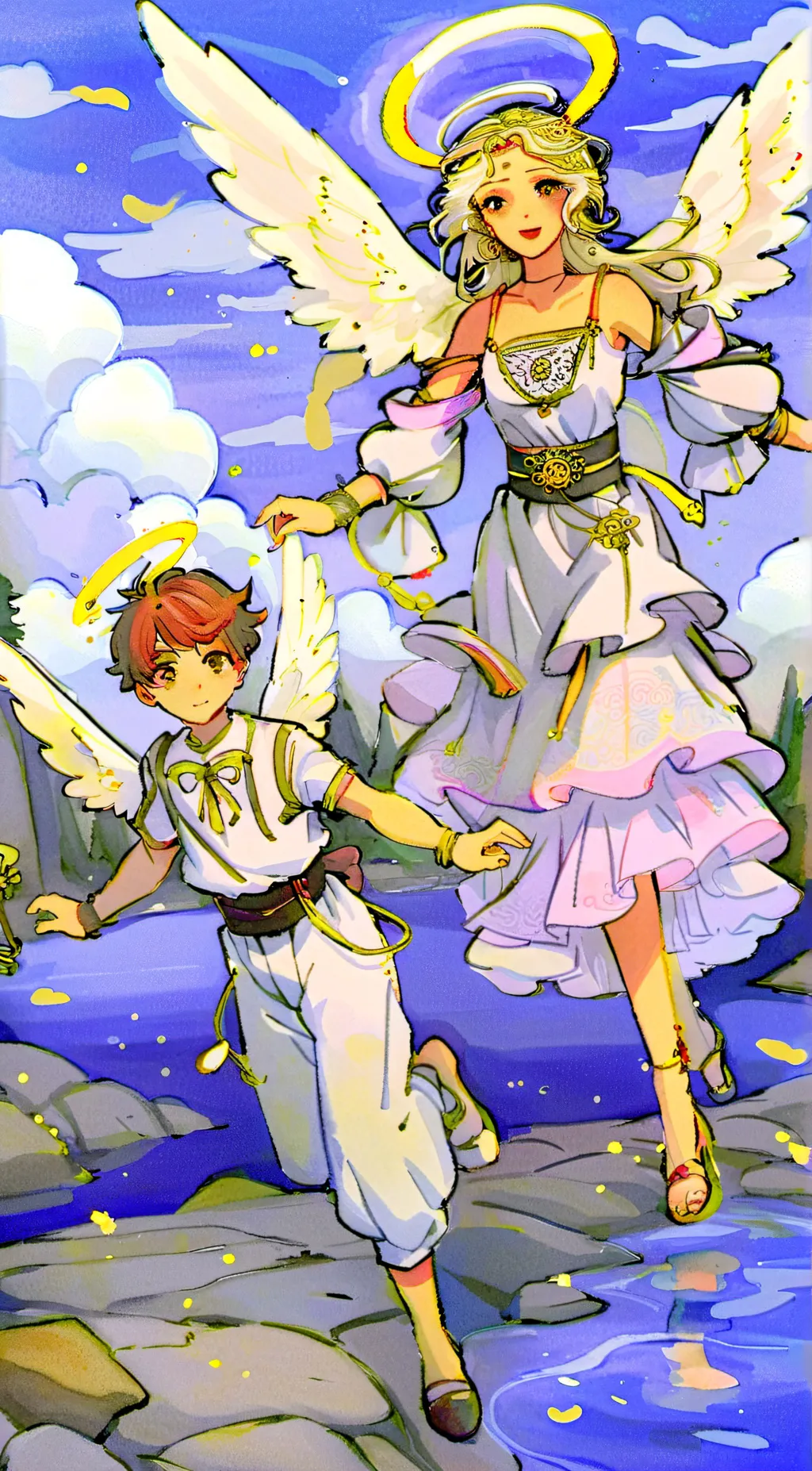 ai character: Heaven  background