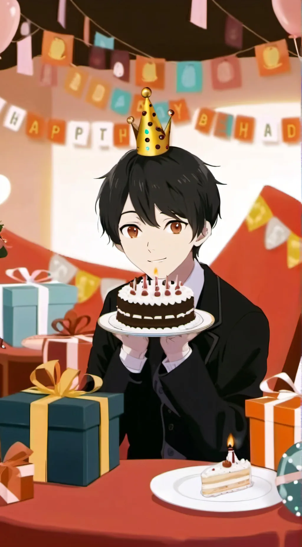 ai character: HAPPY BIRTHDAY<3 background