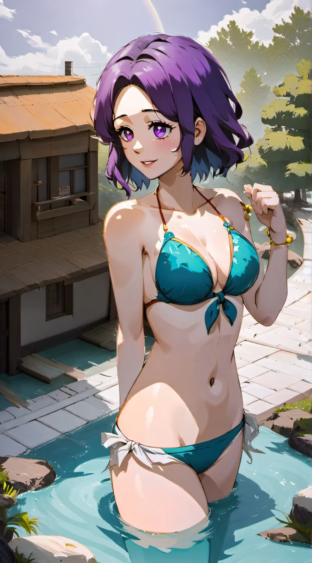 ai character: Vacation with DS background