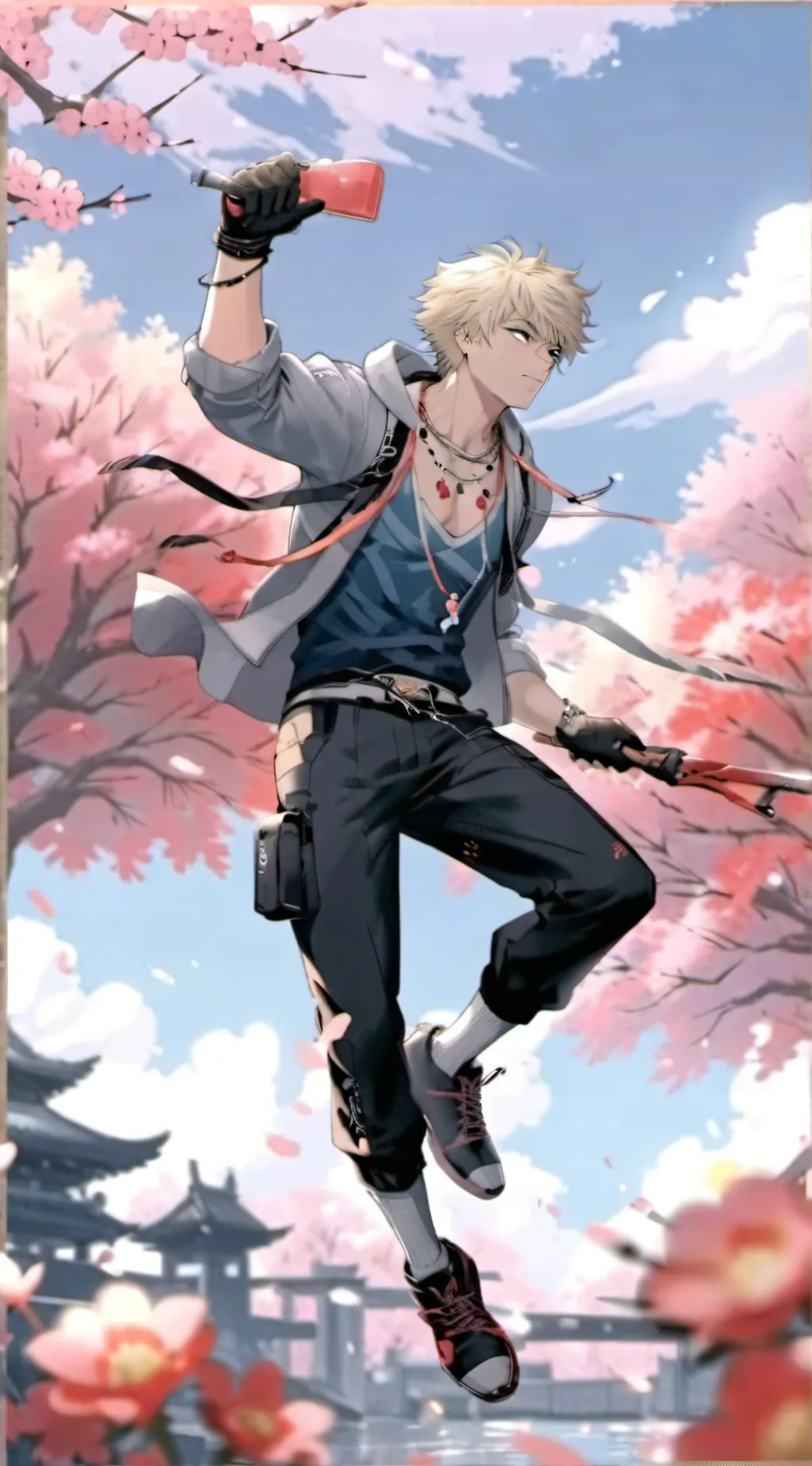 ai character: MHA katsuki bakugo background