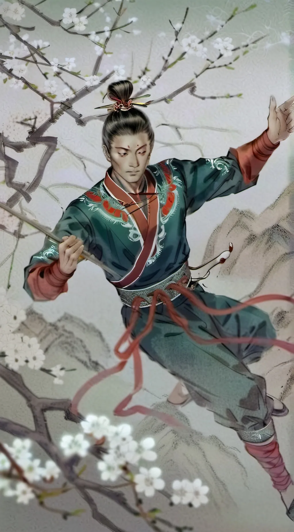 ai character: 来自中国大 background