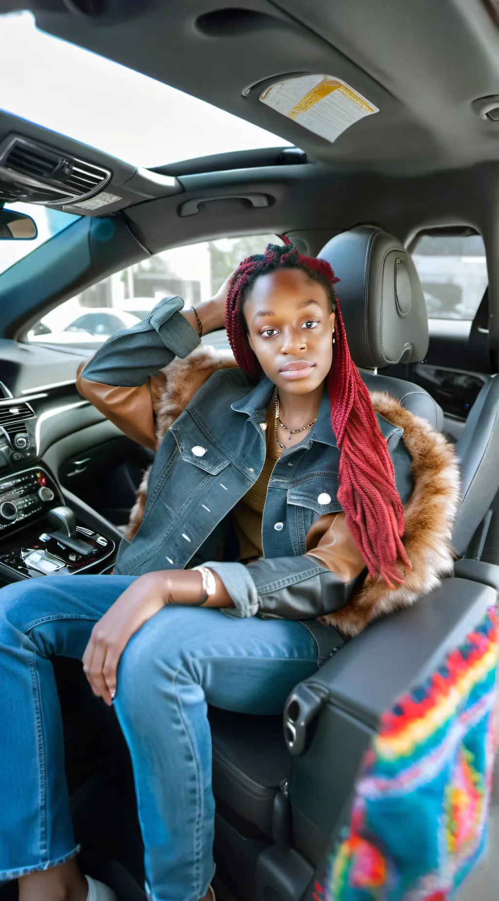 ai character: Violet background