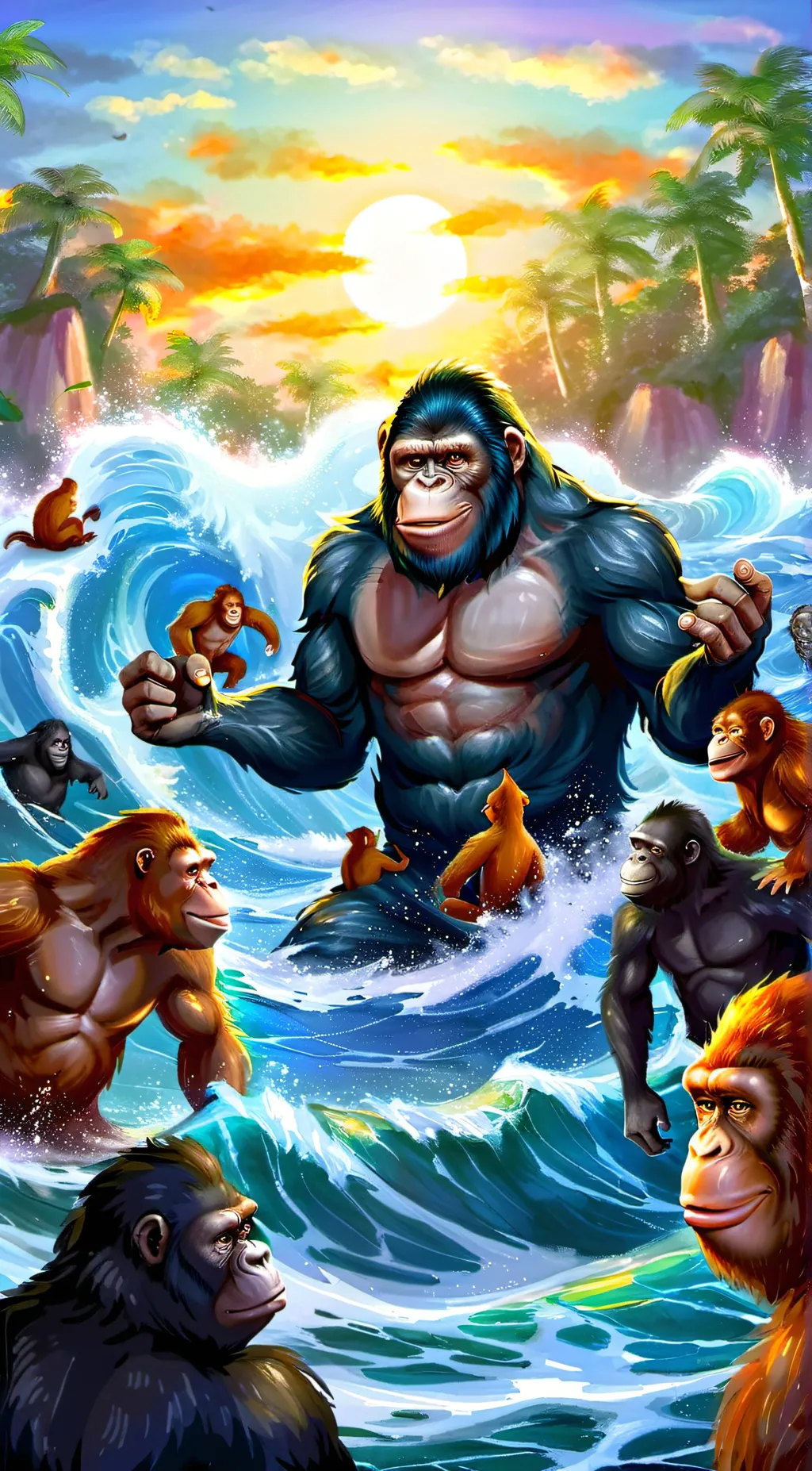 ai character: Planet of the apes background