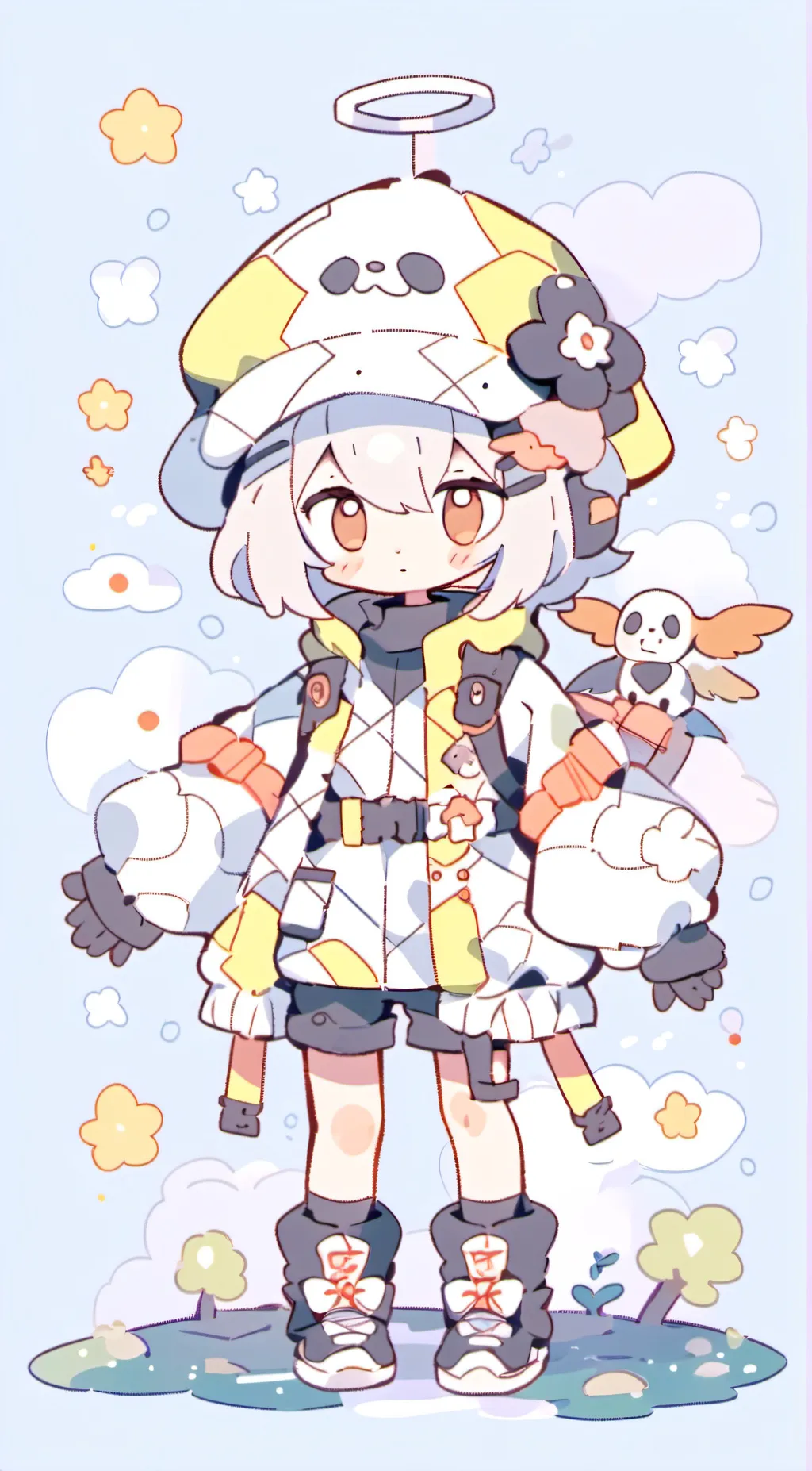 ai character: Md alphabet<3 background