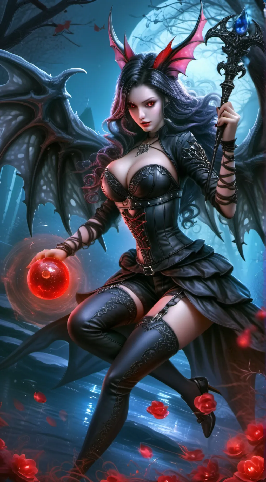 ai character: queen Alice  background