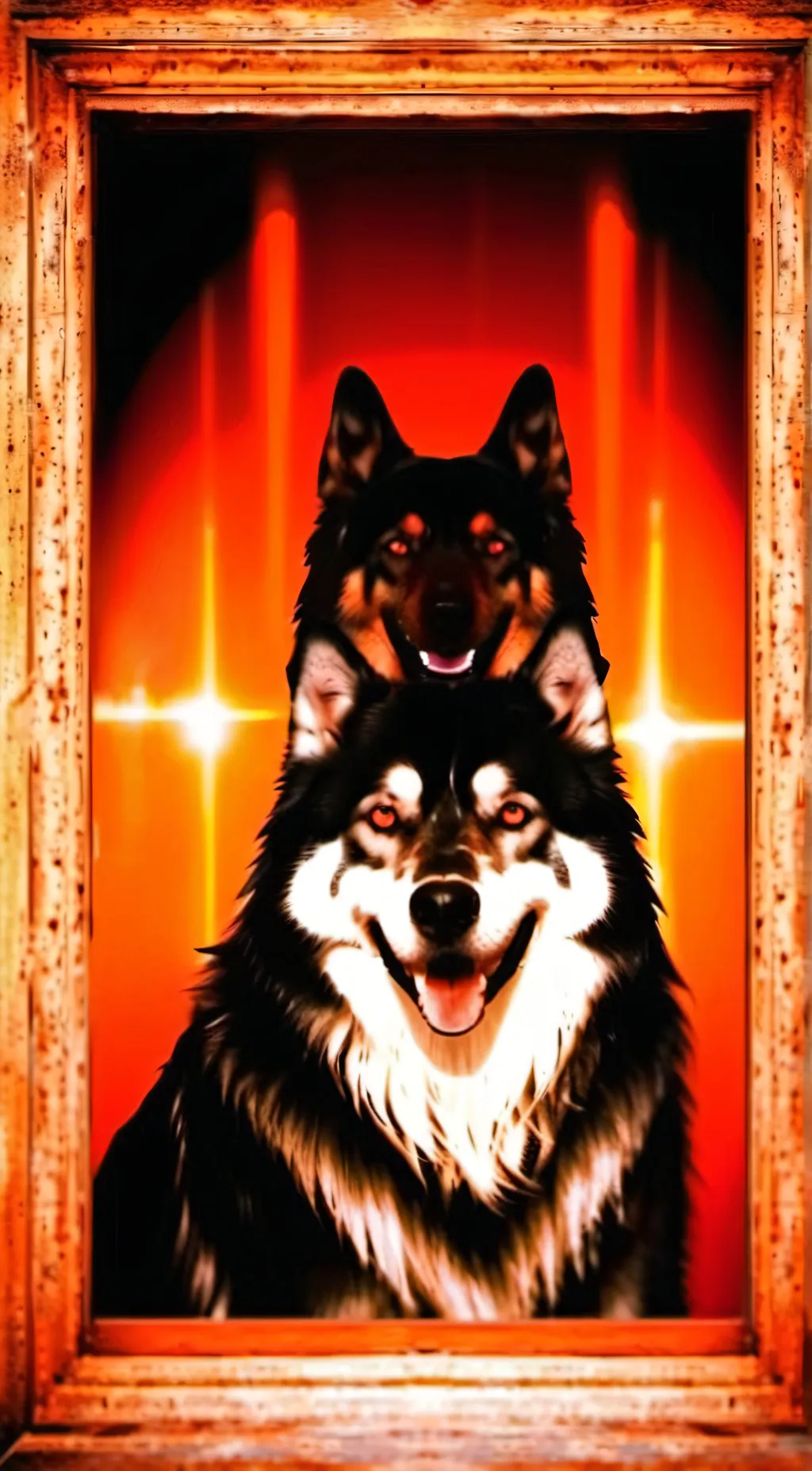 ai character: smile dog background