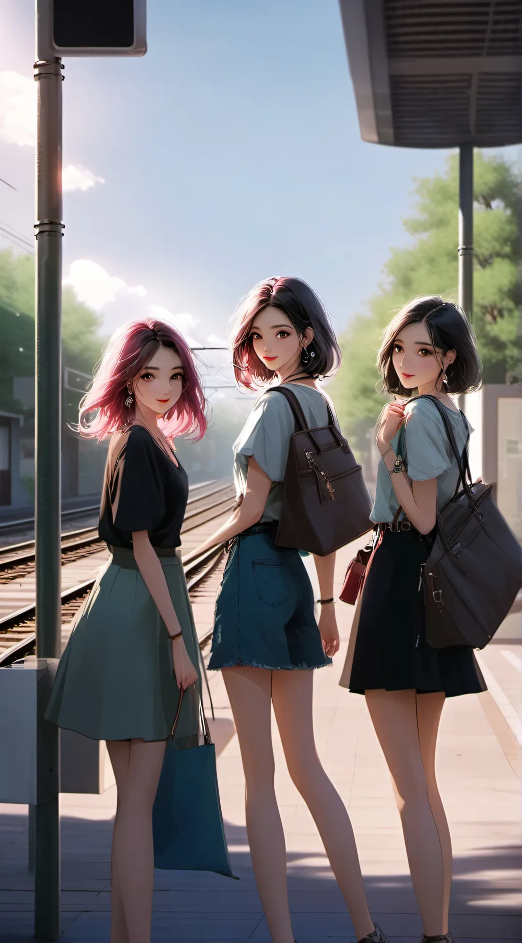 ai character: Lona, Mary, Angle  background