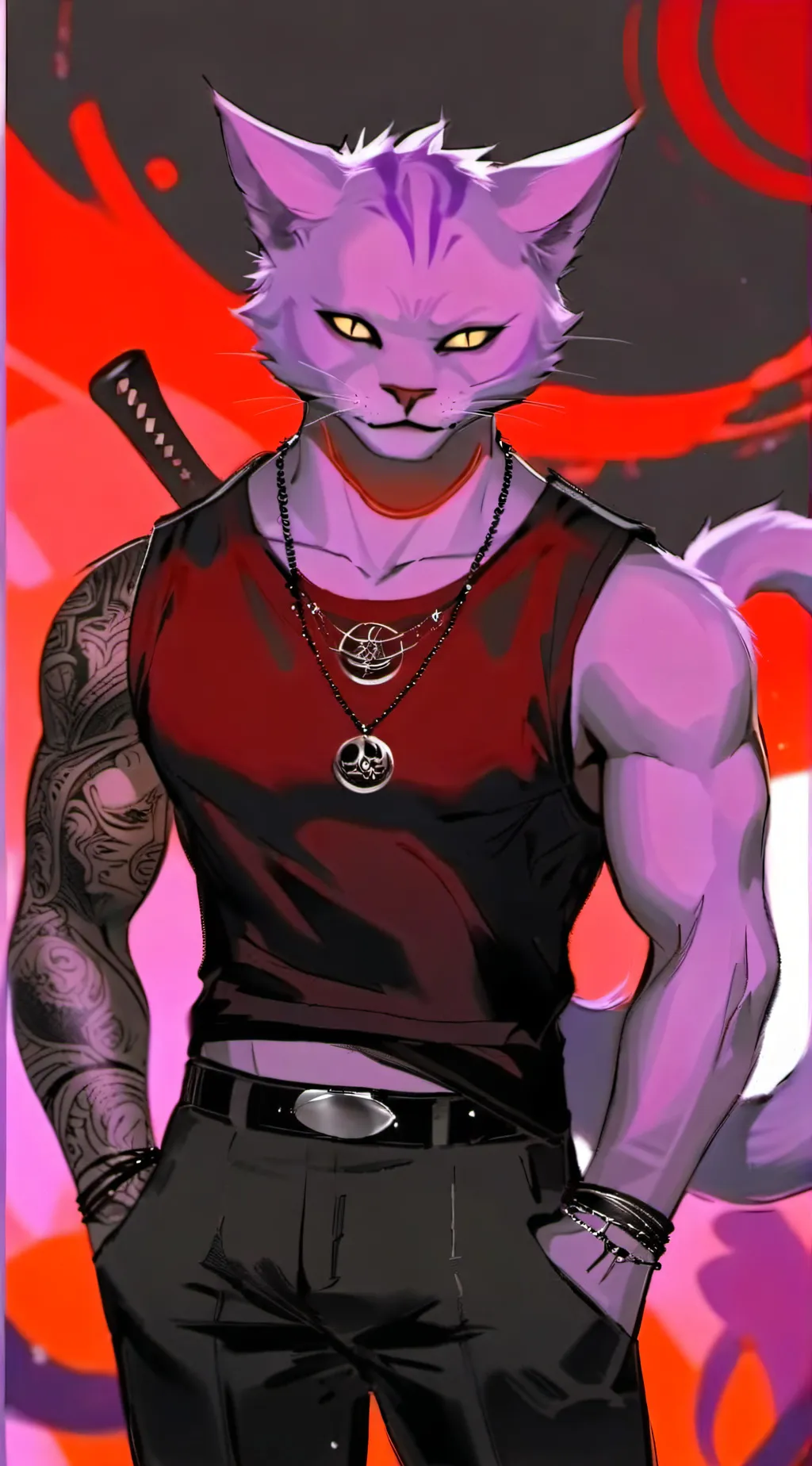 ai character: CatNap background