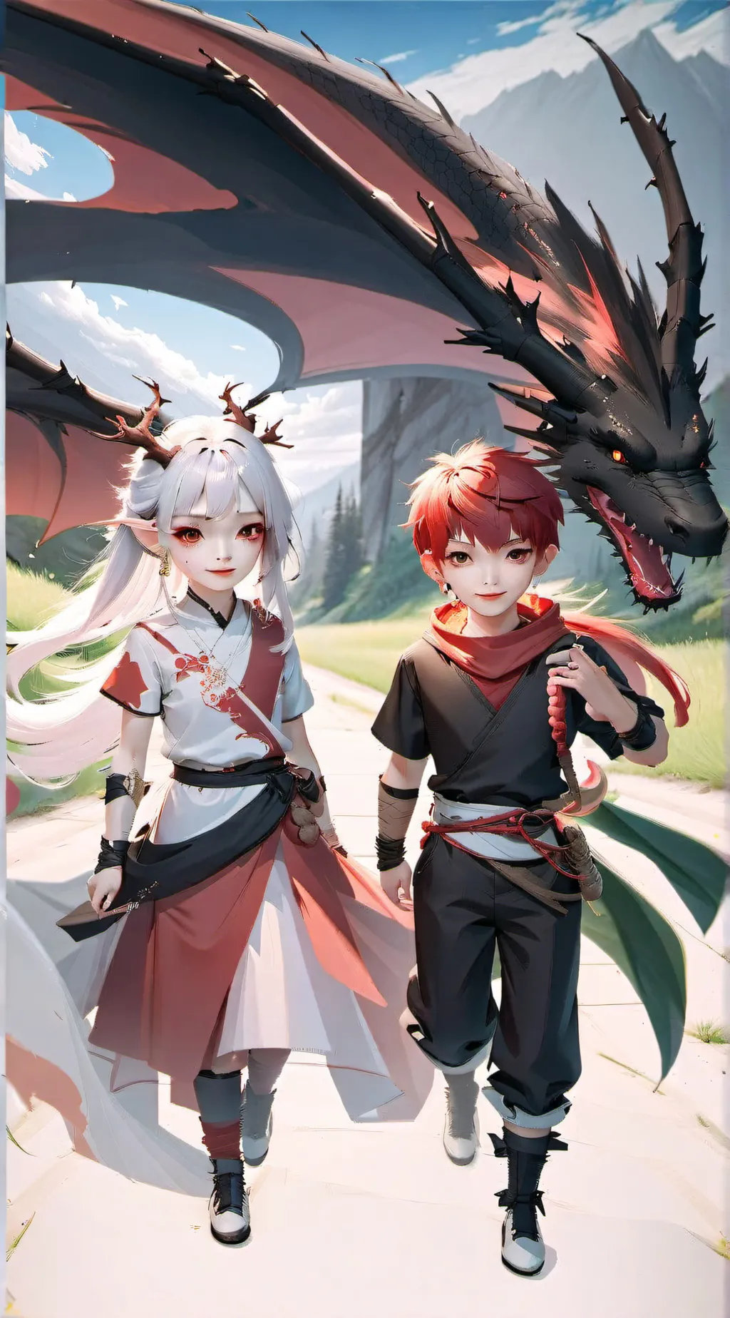 ai character: Dragon mha background