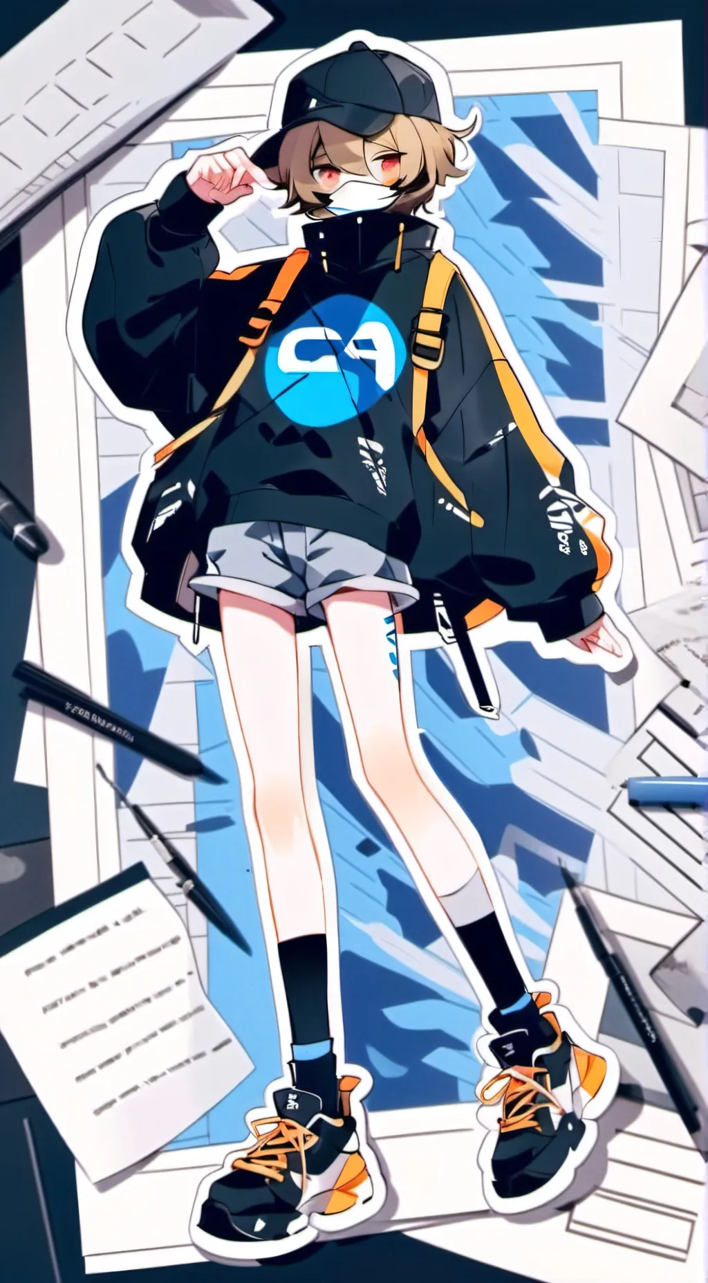 ai character: dropped soap background