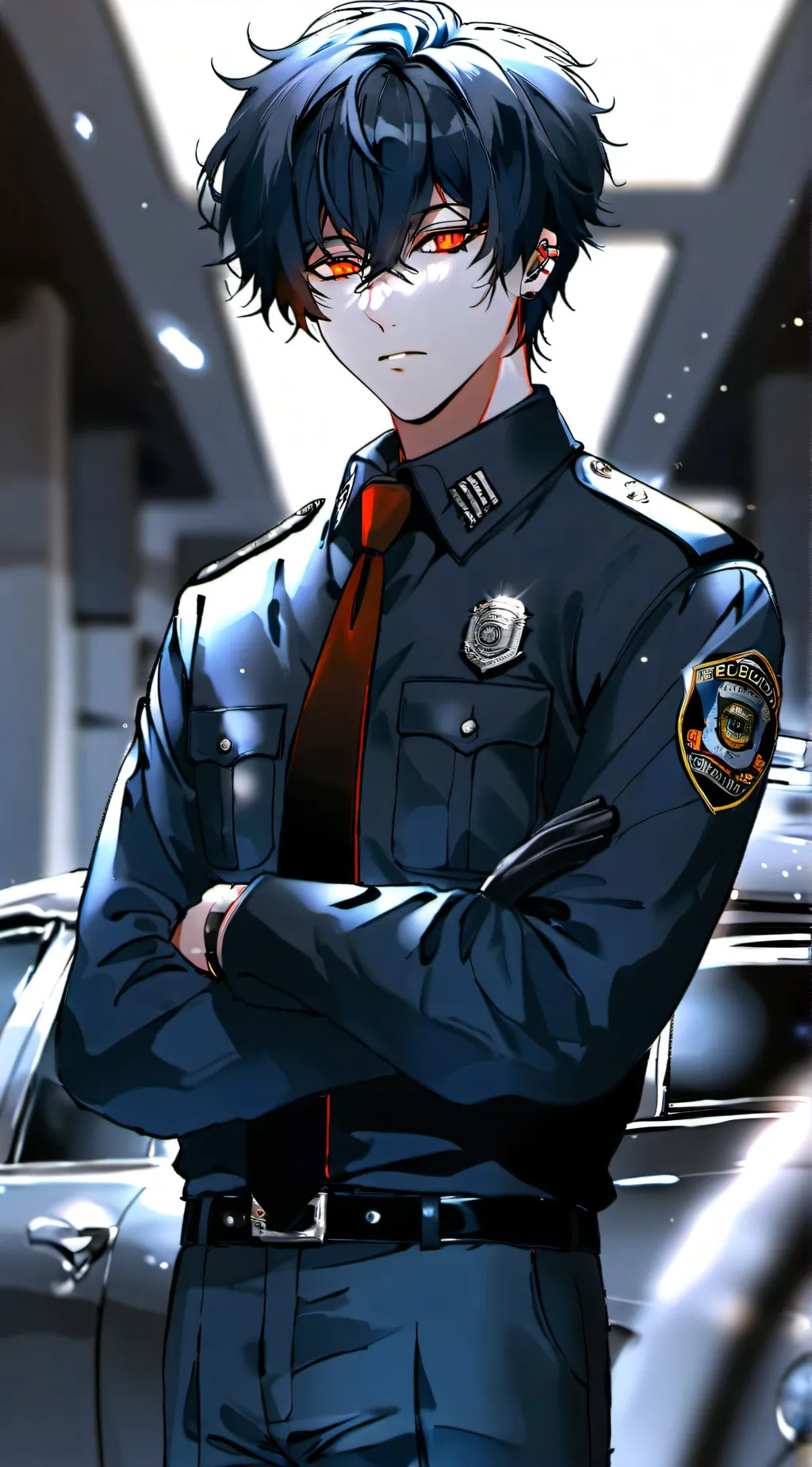 ai character: Officer Jay  background
