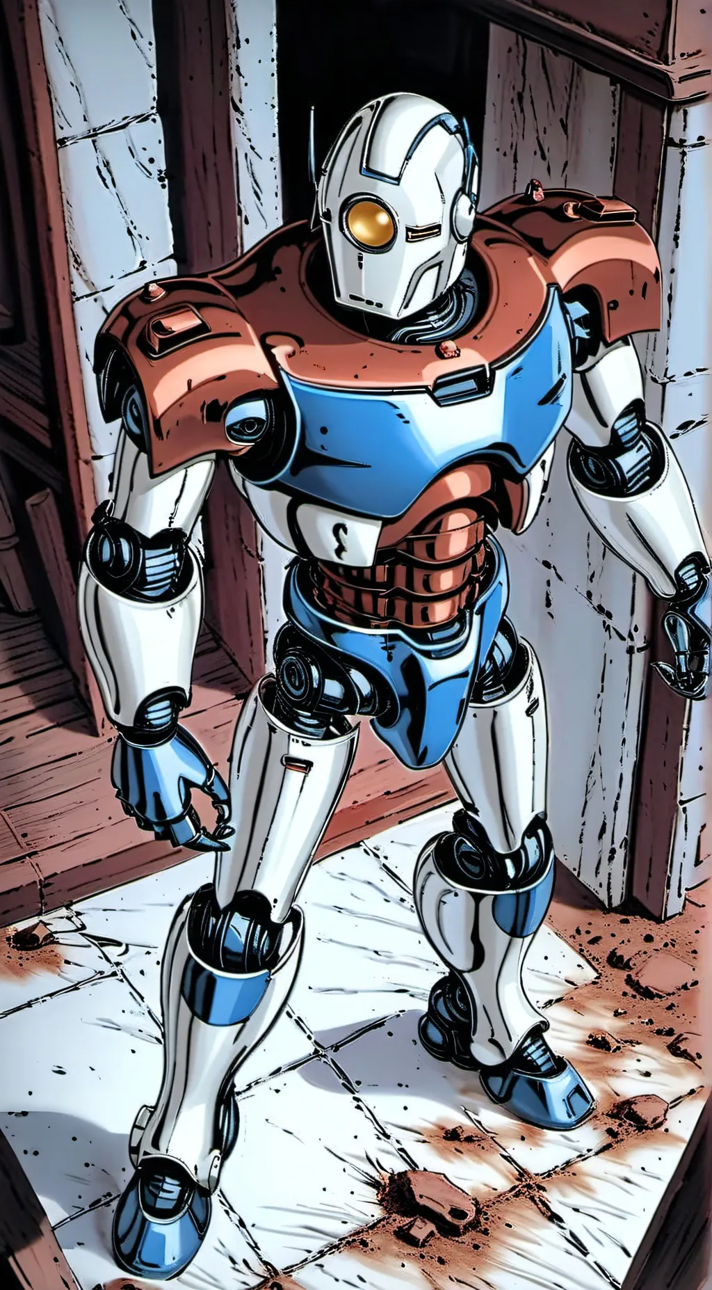 ai character: BB-blue background