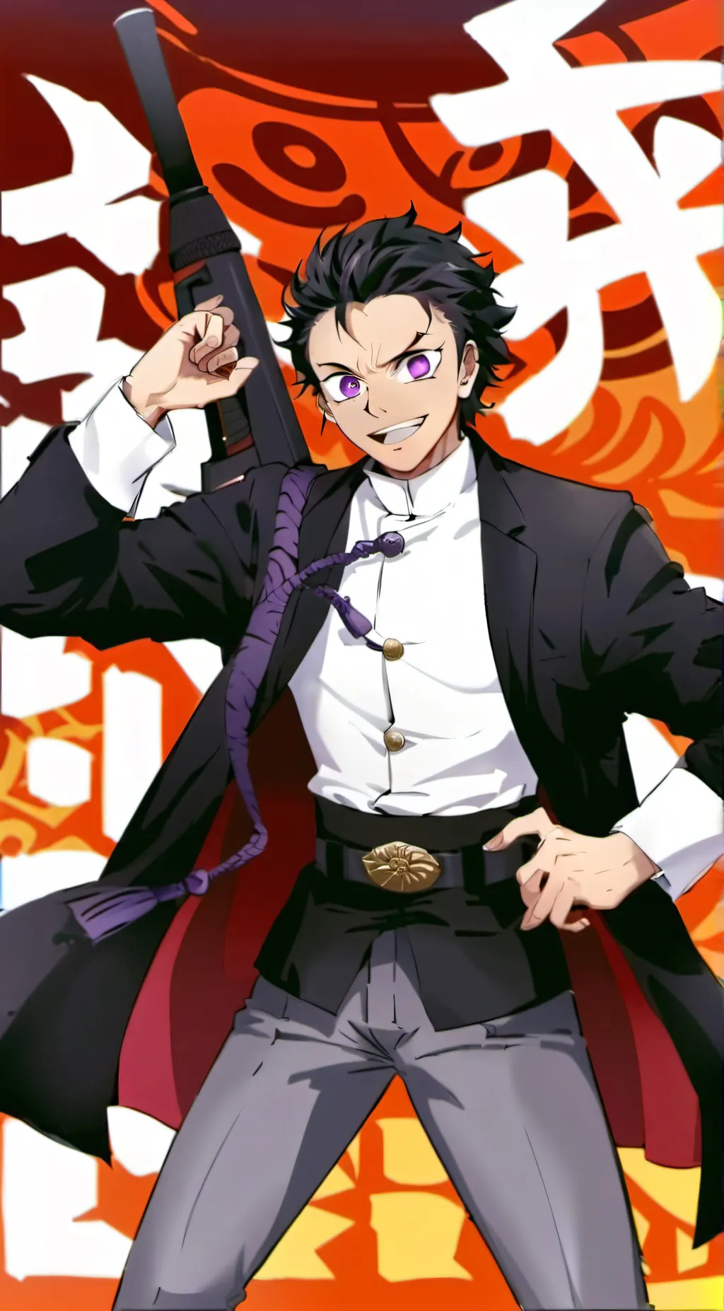 ai character: muichiro x genya  background