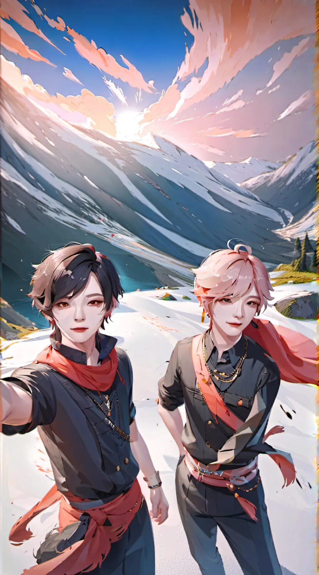 ai character: liam and Leo  background