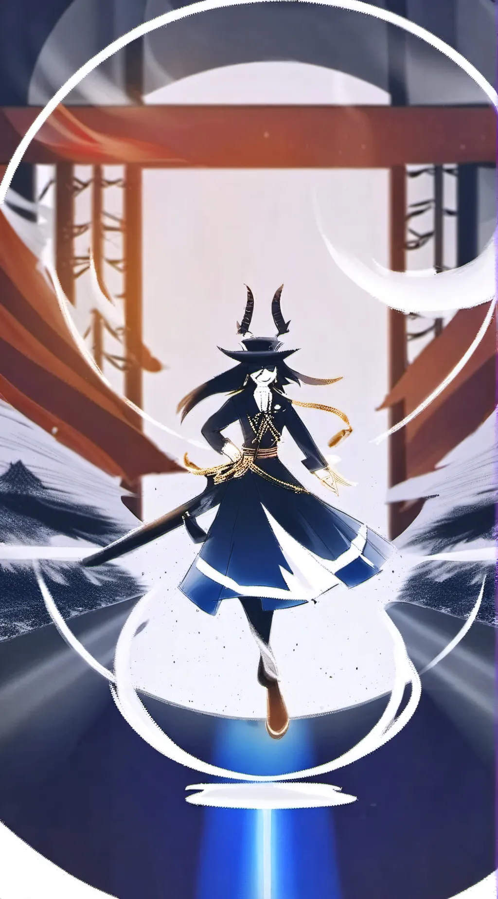 ai character: Miss circle background