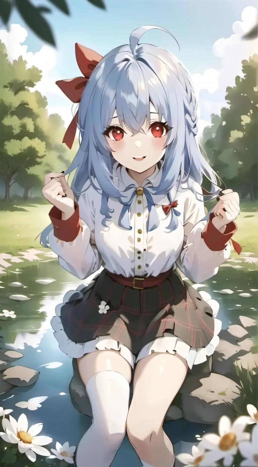 ai character: Aqua background