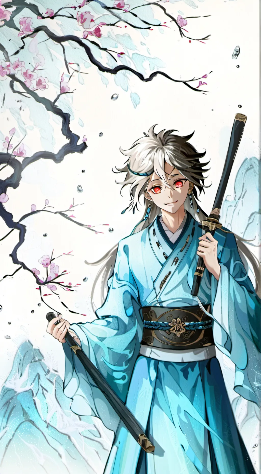 ai character: douma + akaza background