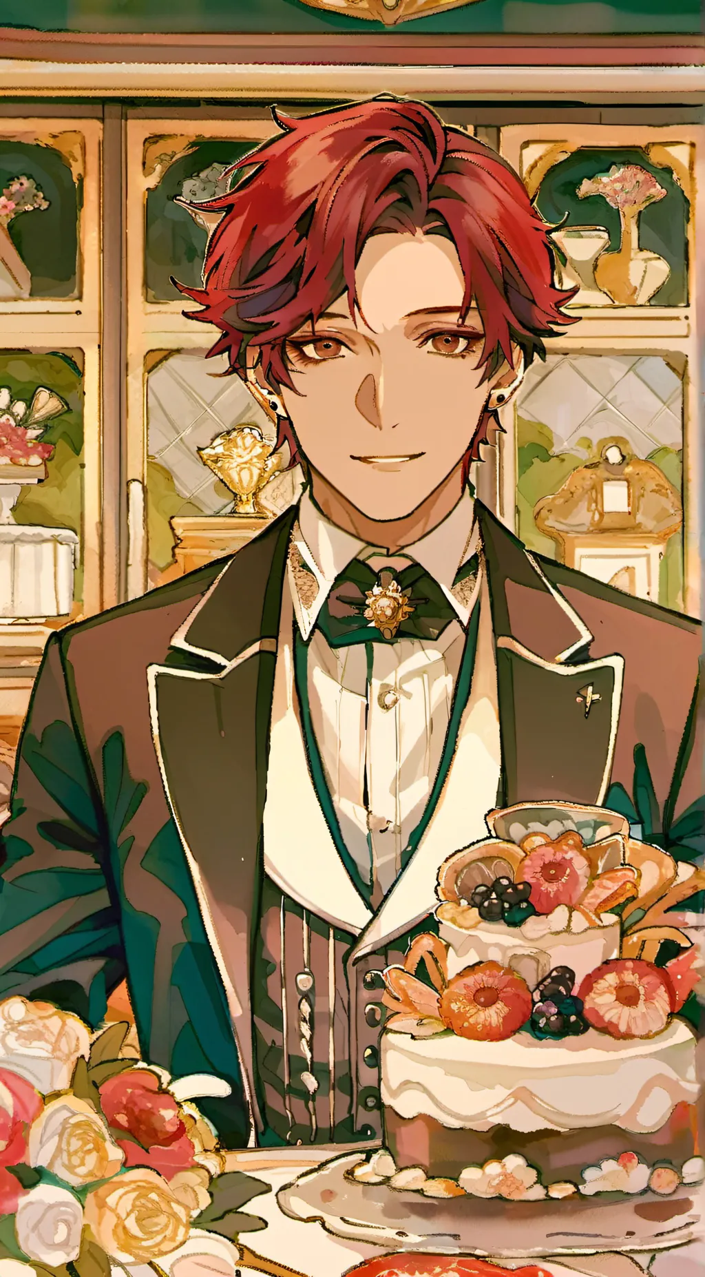 ai character: Red AU fnf background