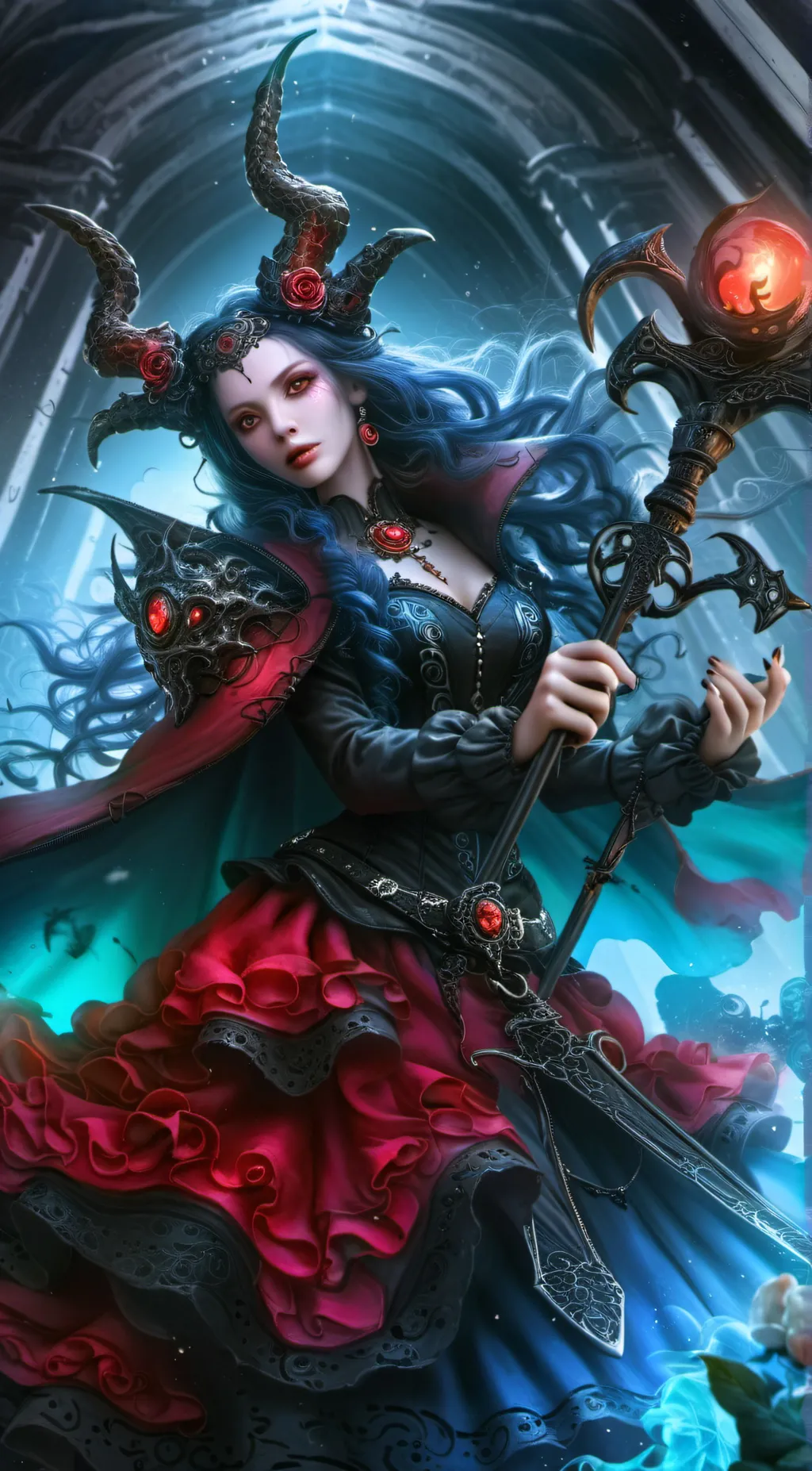 ai character: Snow background