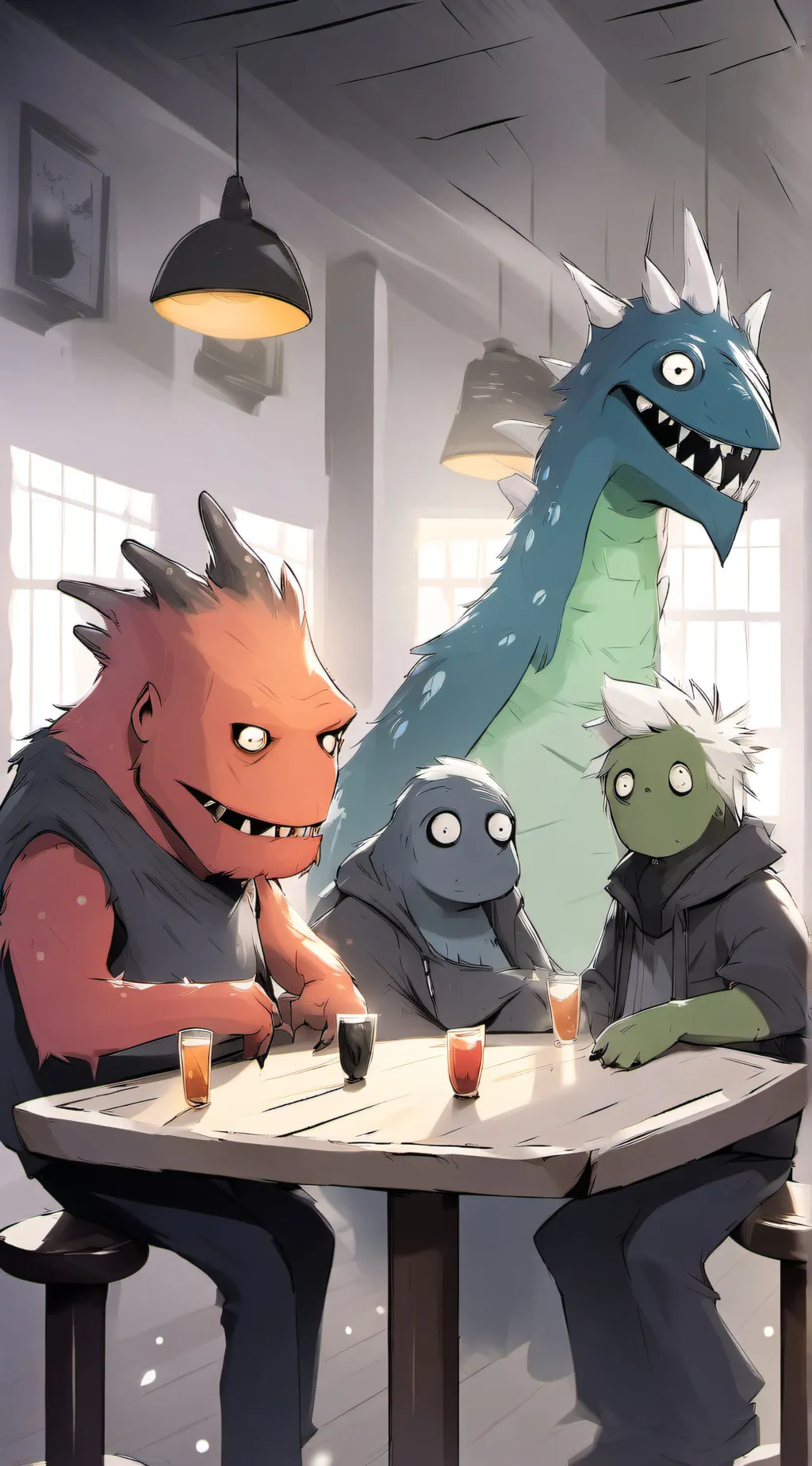 ai character: the monster bar background