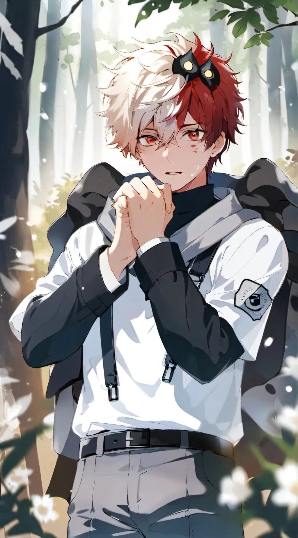 ai character: Shoto Todoroki  background