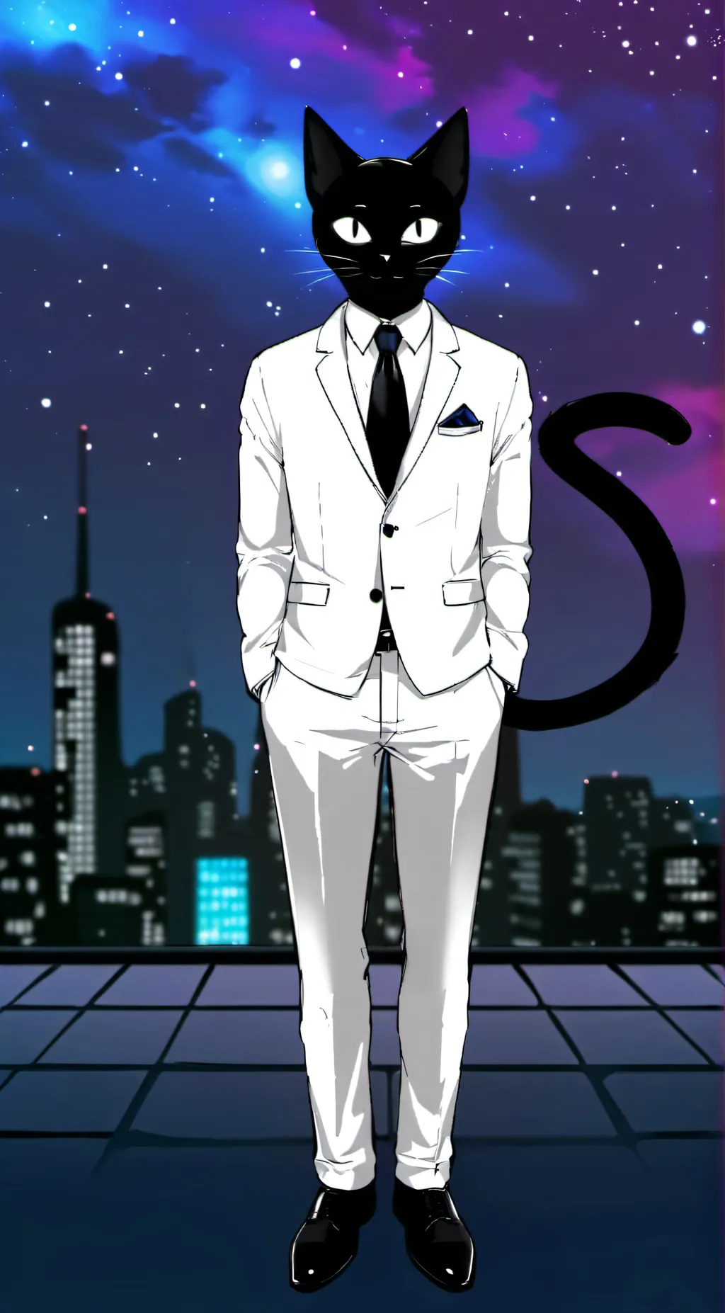 ai character: Cartoon cat background