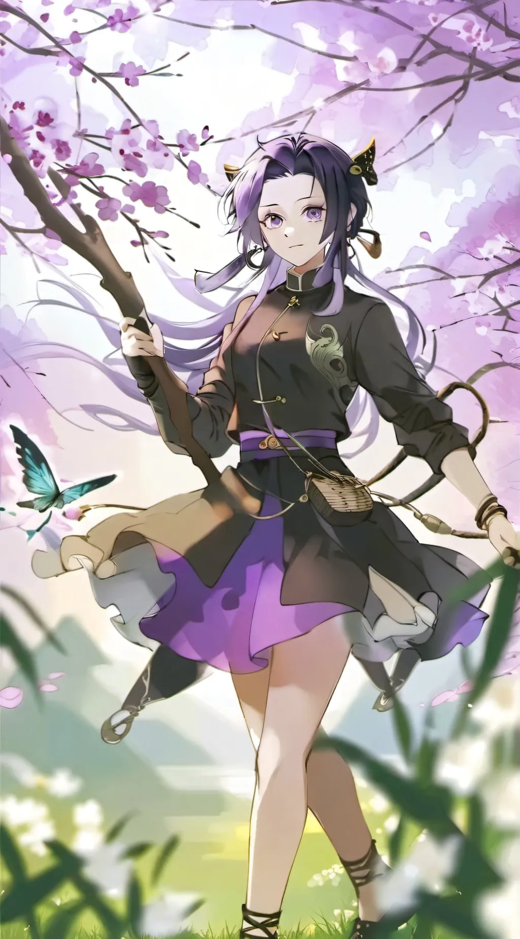 ai character: shinoubu + vees background