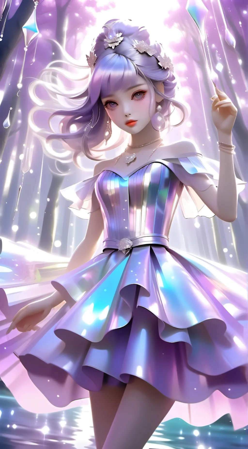 ai character: Aurora background