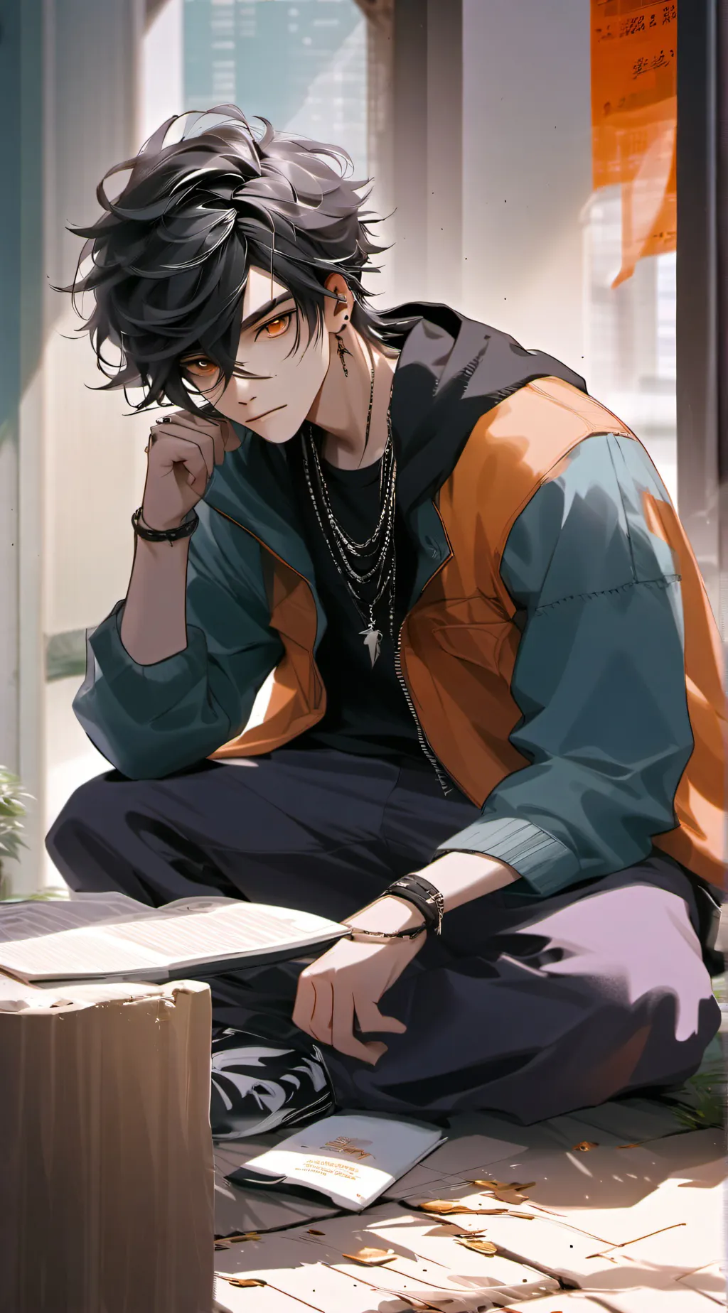 ai character: Ethan  background