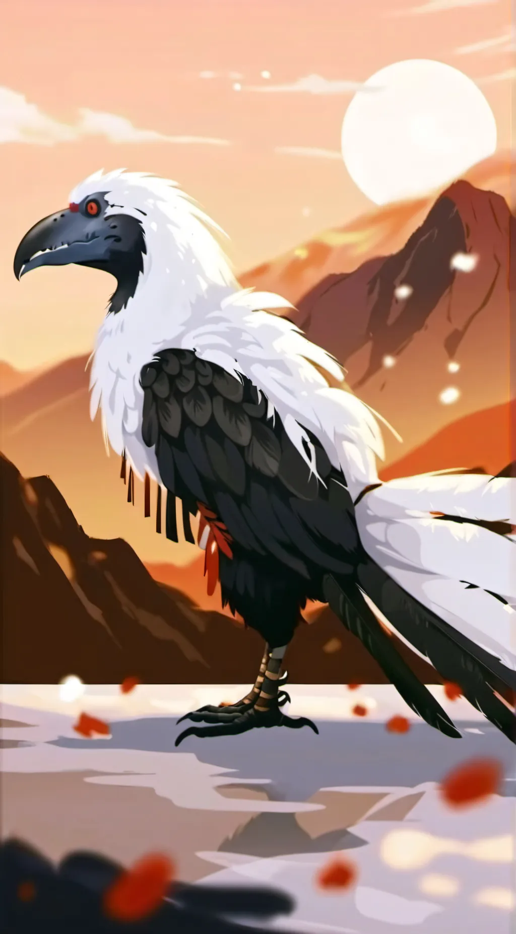ai character: bird raptor background