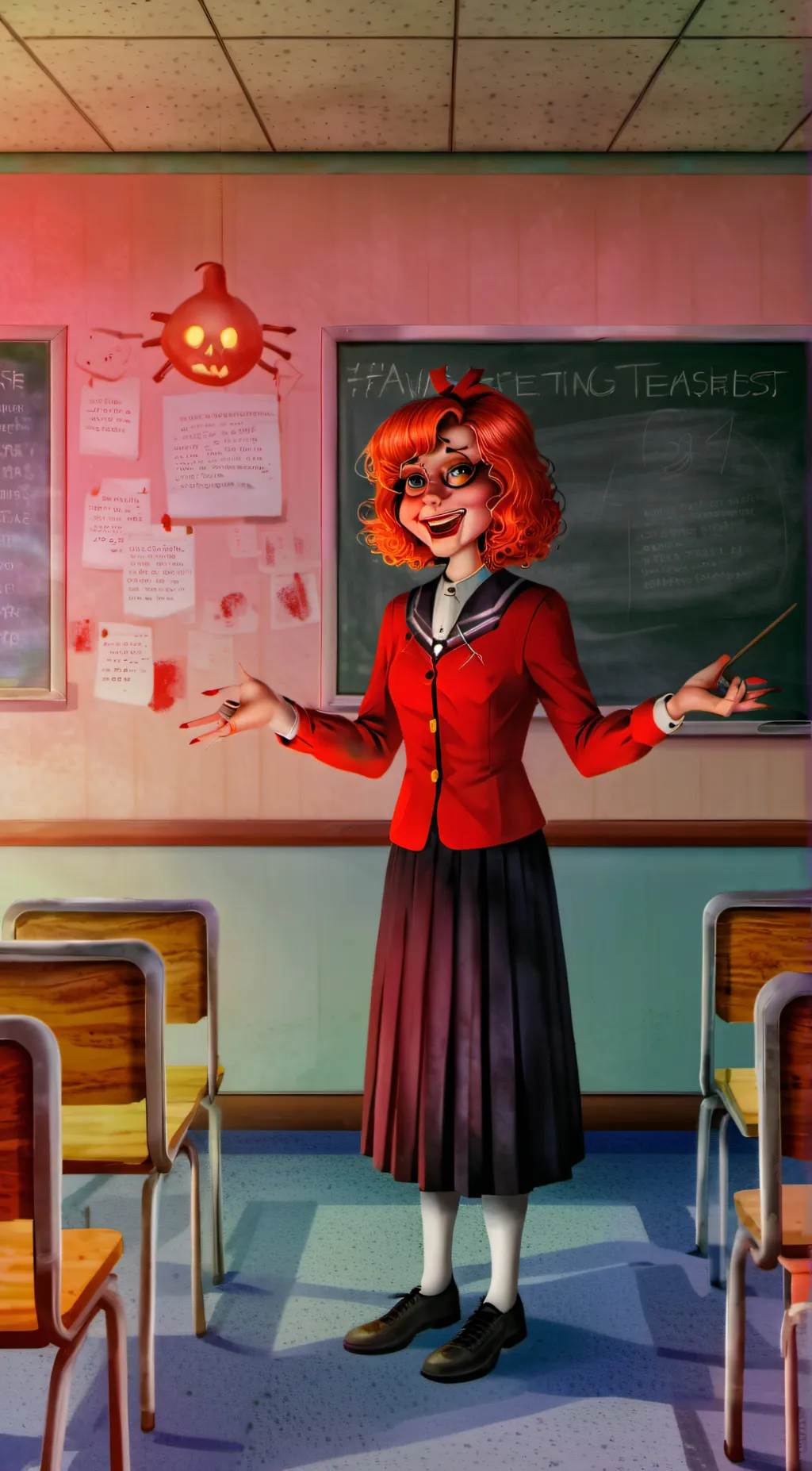 ai character: Miss Delight background