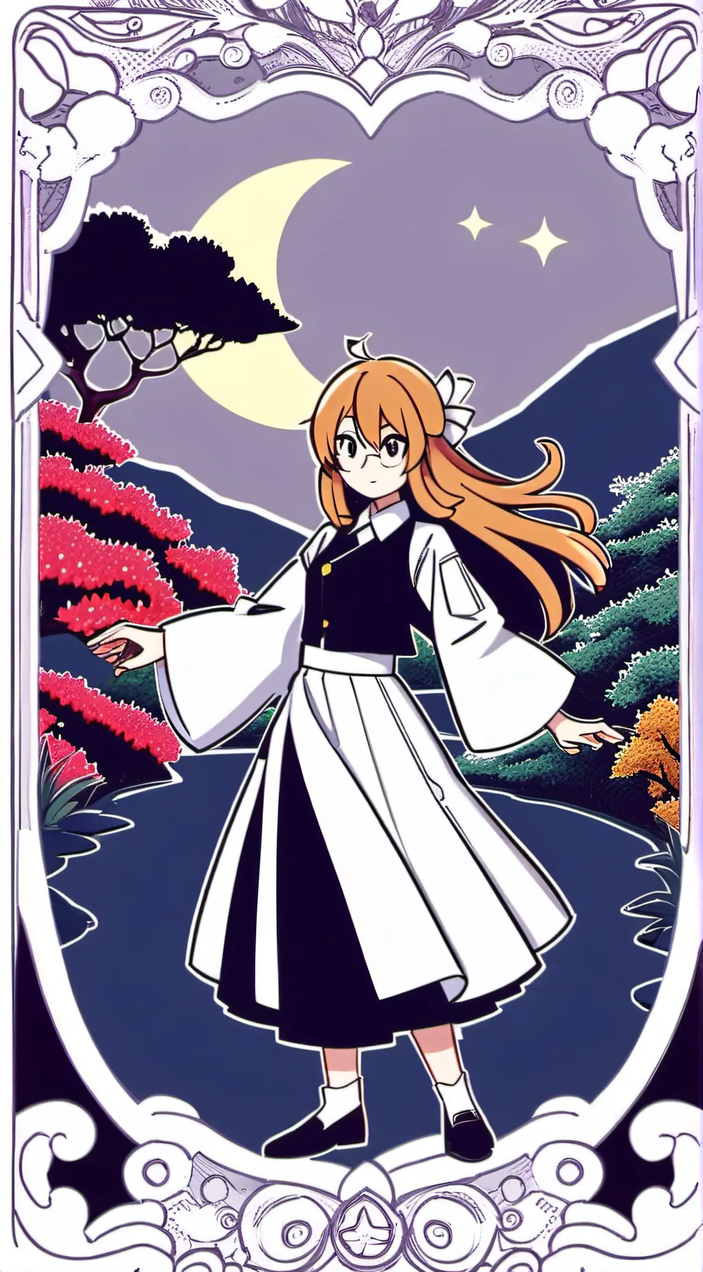 ai character: banban road trip background