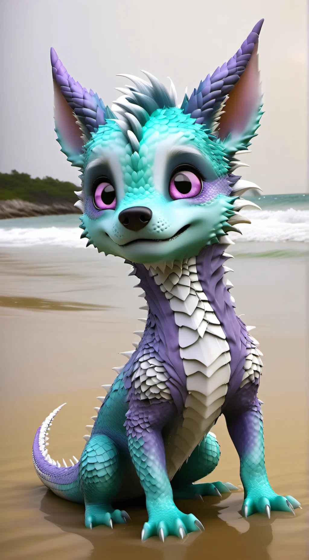 ai character: Aqua background