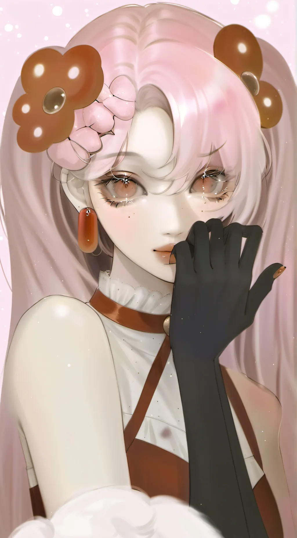 ai character: Strawberry background