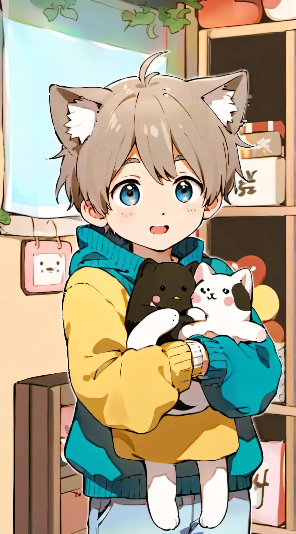 ai character: Baby Catboy background
