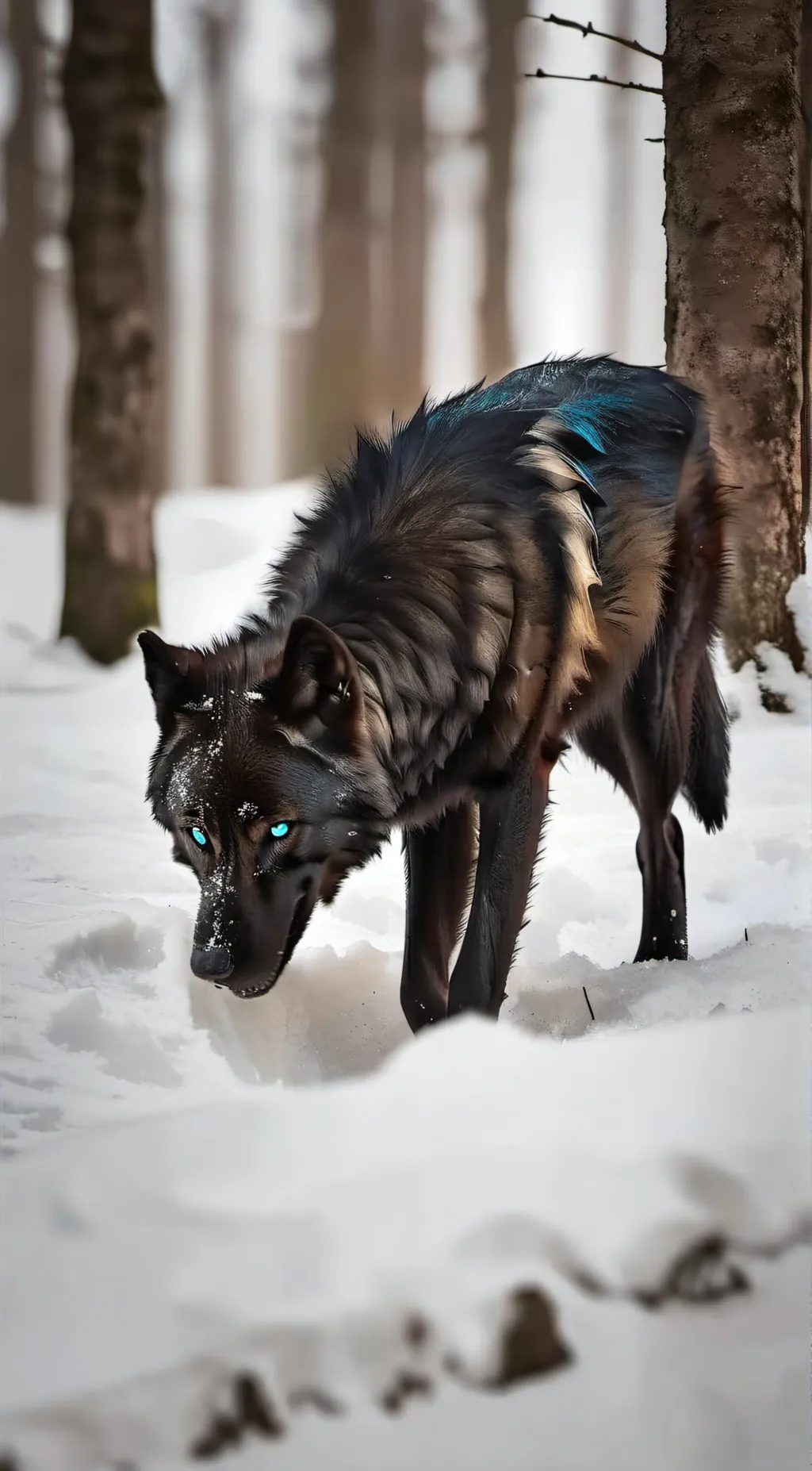 ai character:  wolf 🐺 background