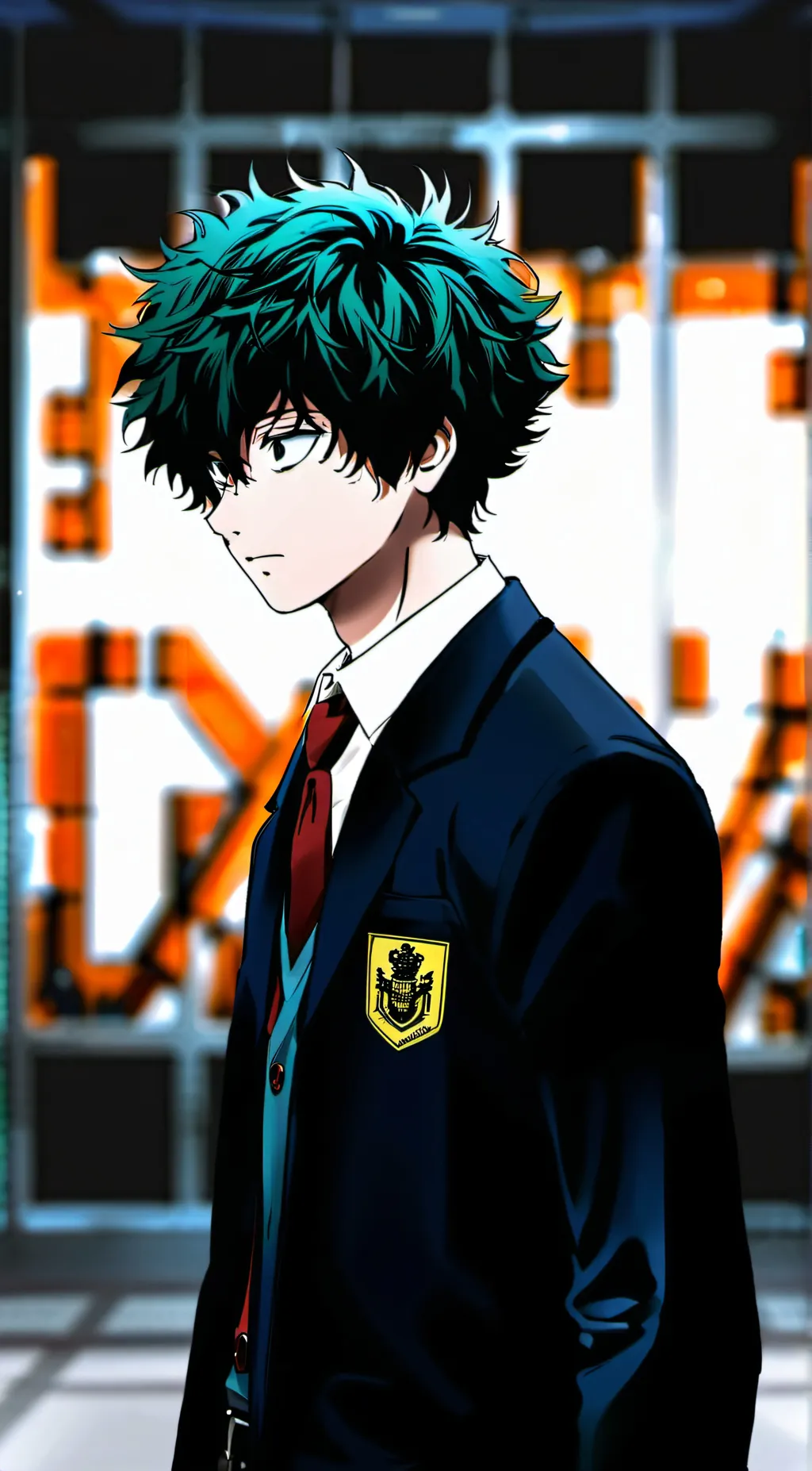 ai character: Deku from mha background